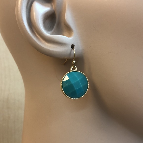 Jewelry - Teal Faceted Earrings 5/$25
